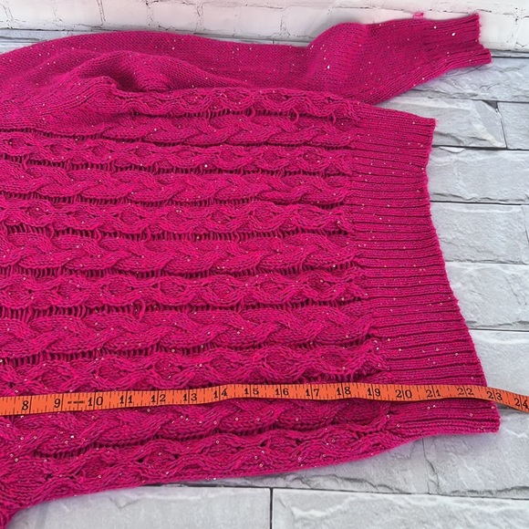 Aeropostal cable knit sequins pullover sweater - Picture 10 of 11